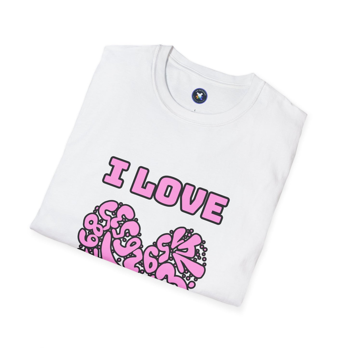 I Love Pi Heart Unisex Softstyle T-Shirt – Trendy Graphic Tee for Creative Souls
