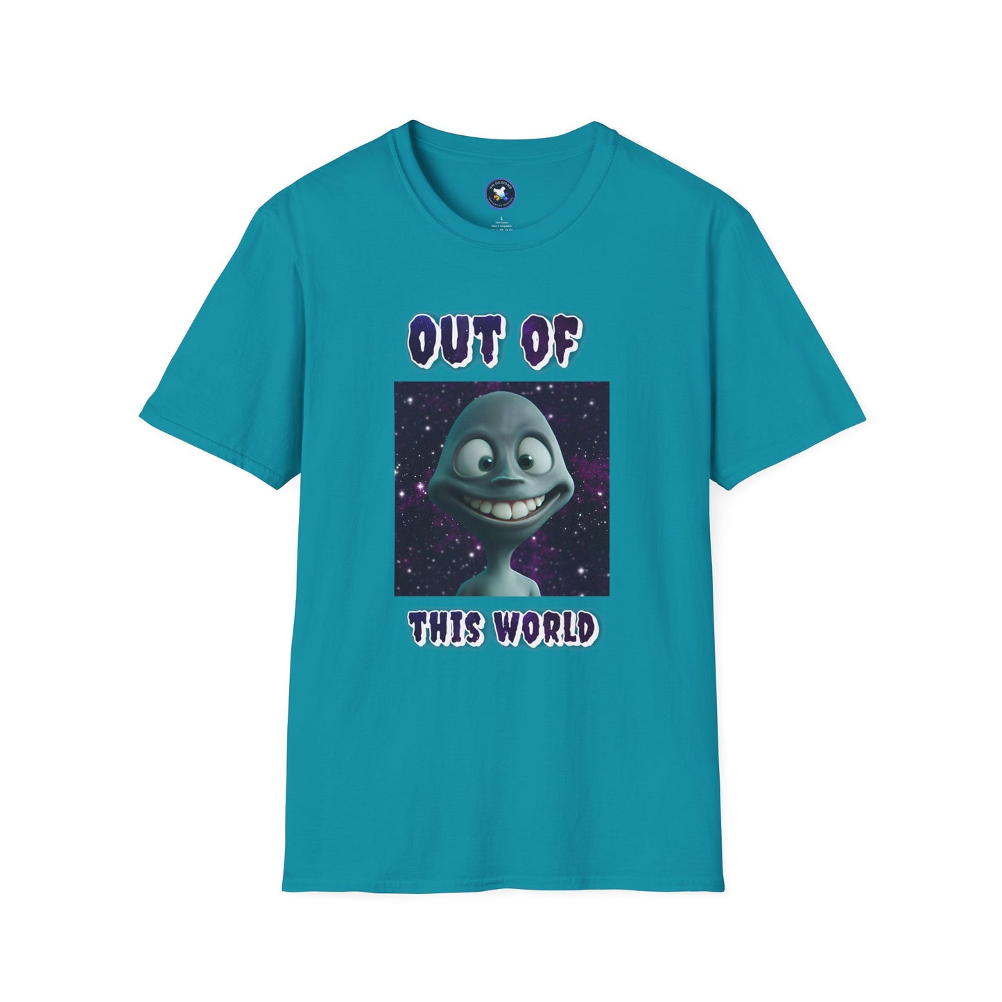 Out of This World Unisex Softstyle T-Shirt - Fun Alien Graphic Tee
