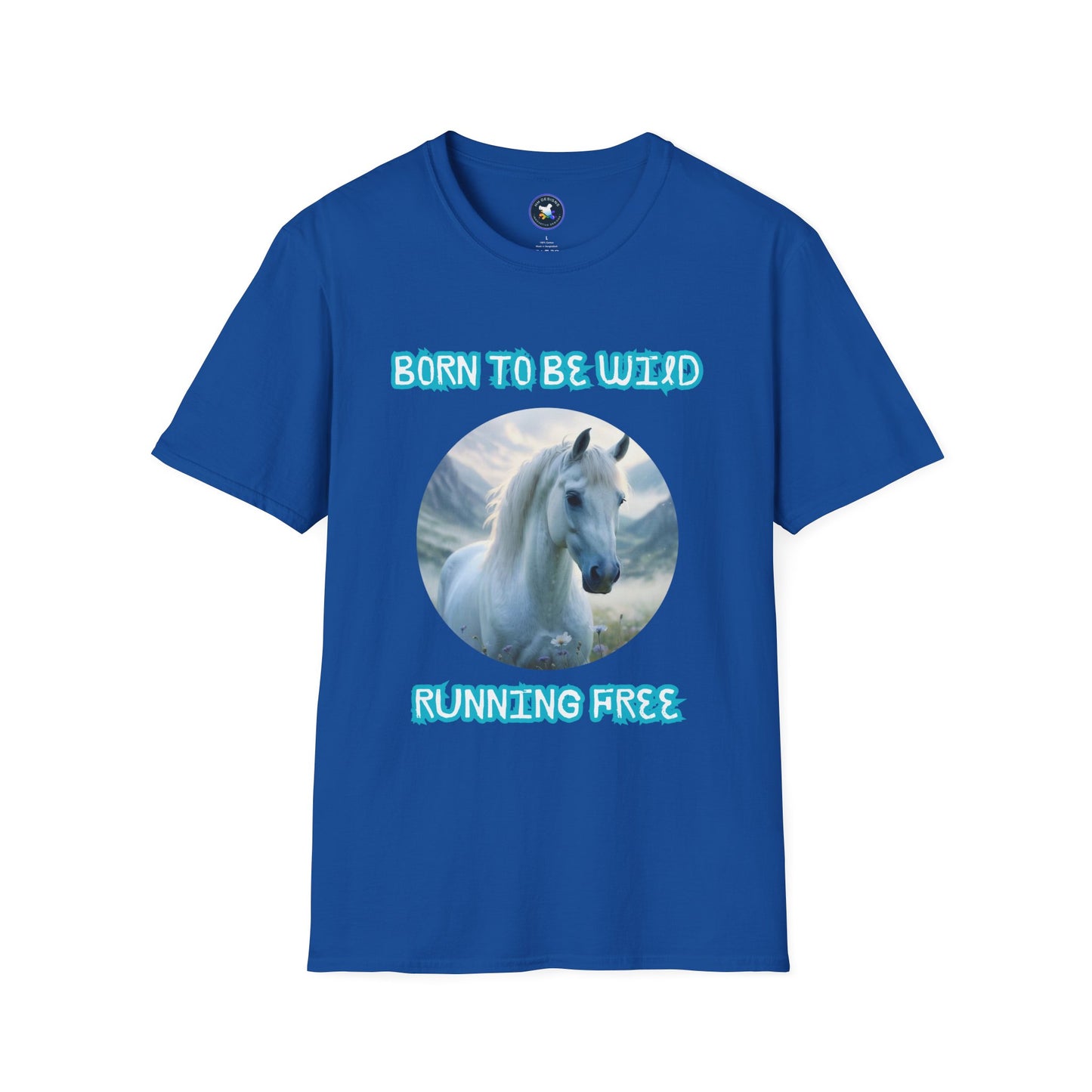 Born to be Wild Horse T-Shirt - Unisex Softstyle Tee for Nature Lovers