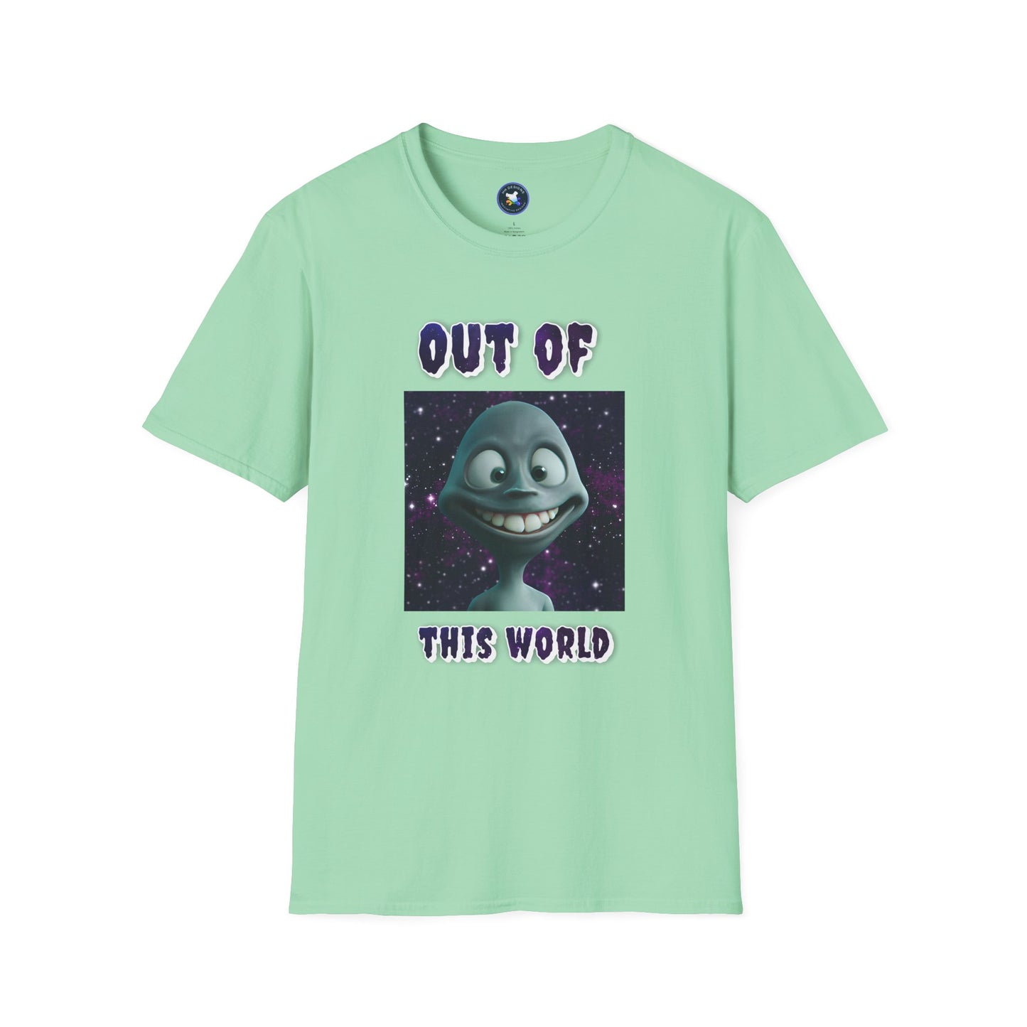 Out of This World Unisex Softstyle T-Shirt - Fun Alien Graphic Tee