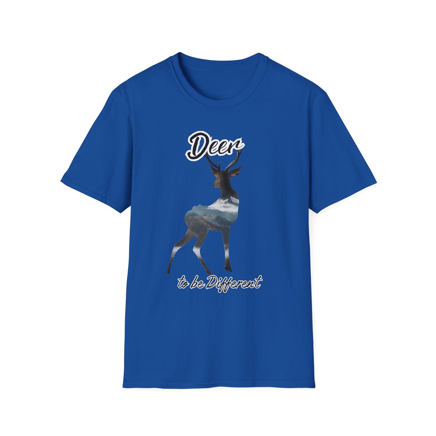 Unisex Softstyle T-Shirt - 'Deer to be Different' Nature-Inspired Tee