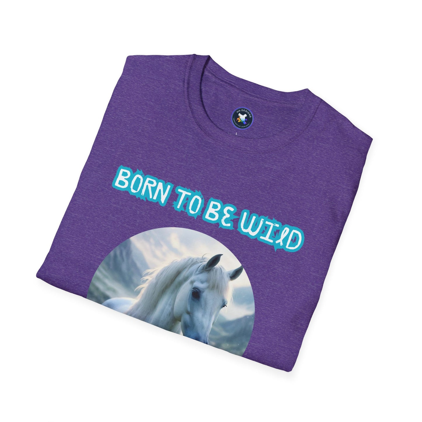 Born to be Wild Horse T-Shirt - Unisex Softstyle Tee for Nature Lovers
