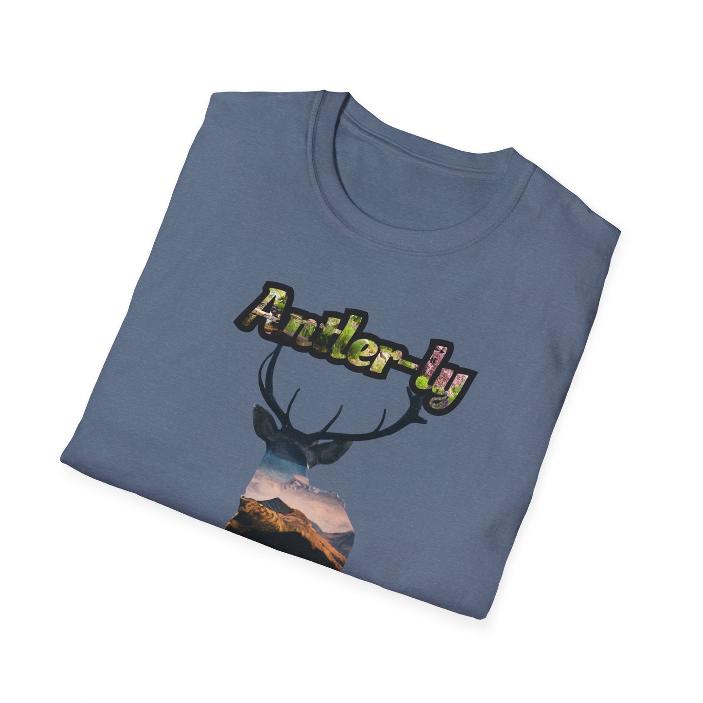 Unisex Softstyle T-Shirt - 'Antler-ly Awesome' Nature Graphic Tee