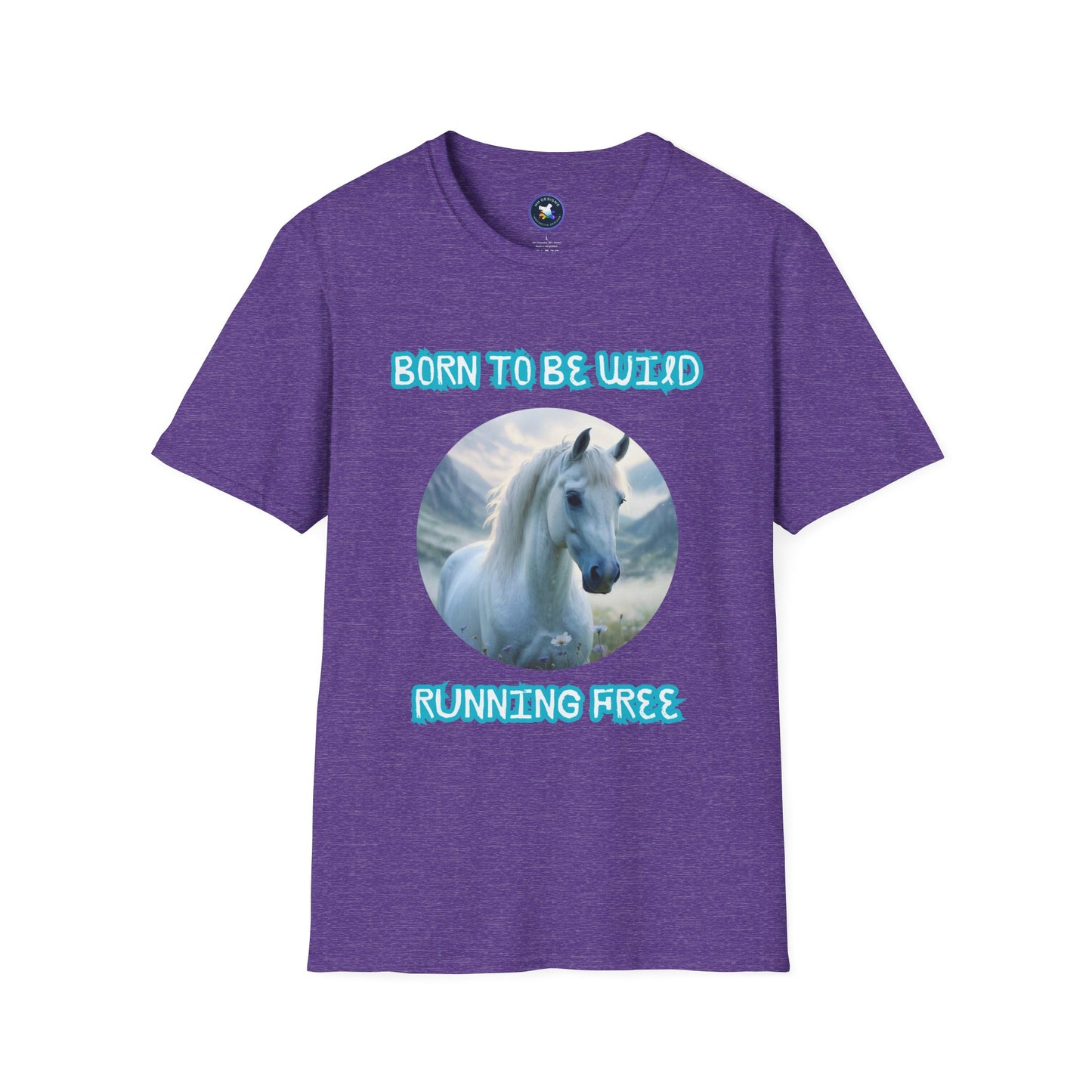 Born to be Wild Horse T-Shirt - Unisex Softstyle Tee for Nature Lovers