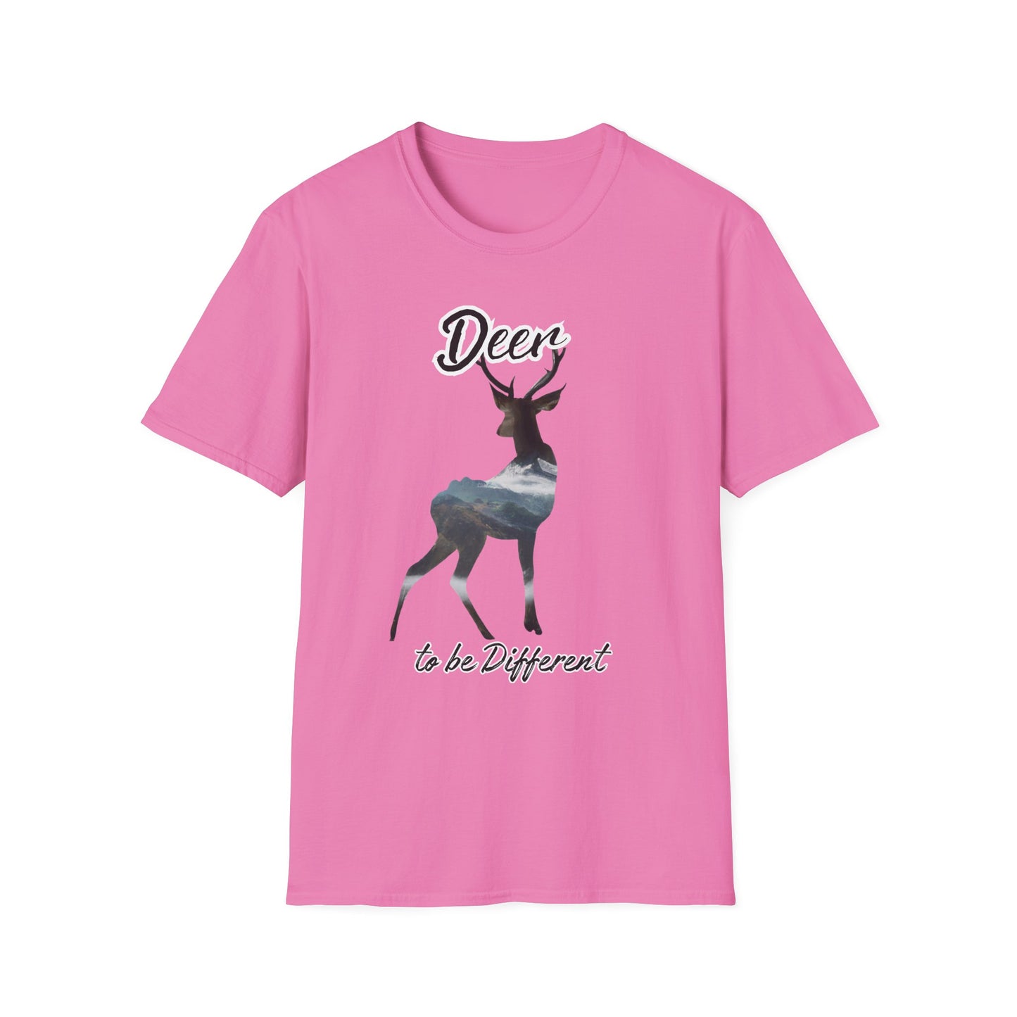 Unisex Softstyle T-Shirt - 'Deer to be Different' Nature-Inspired Tee
