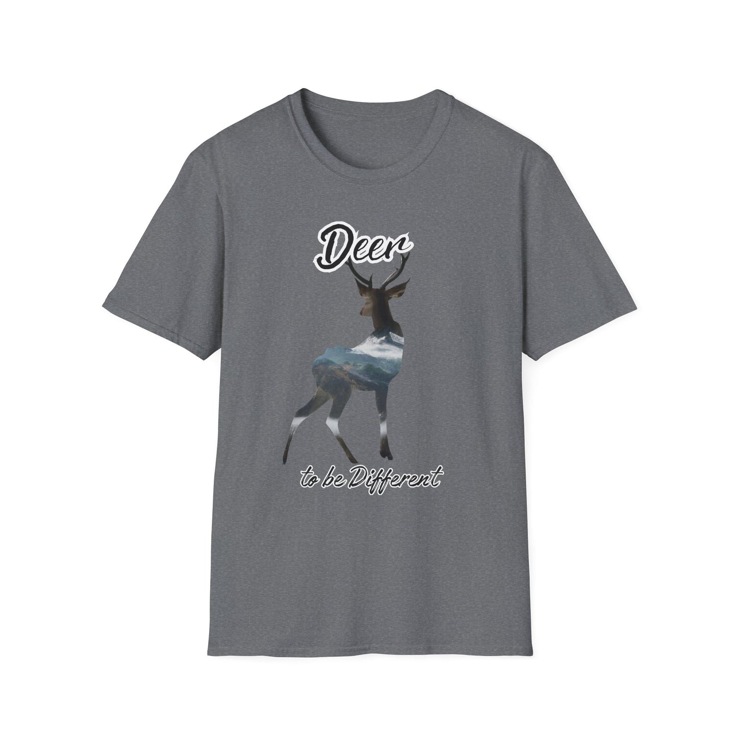 Unisex Softstyle T-Shirt - 'Deer to be Different' Nature-Inspired Tee