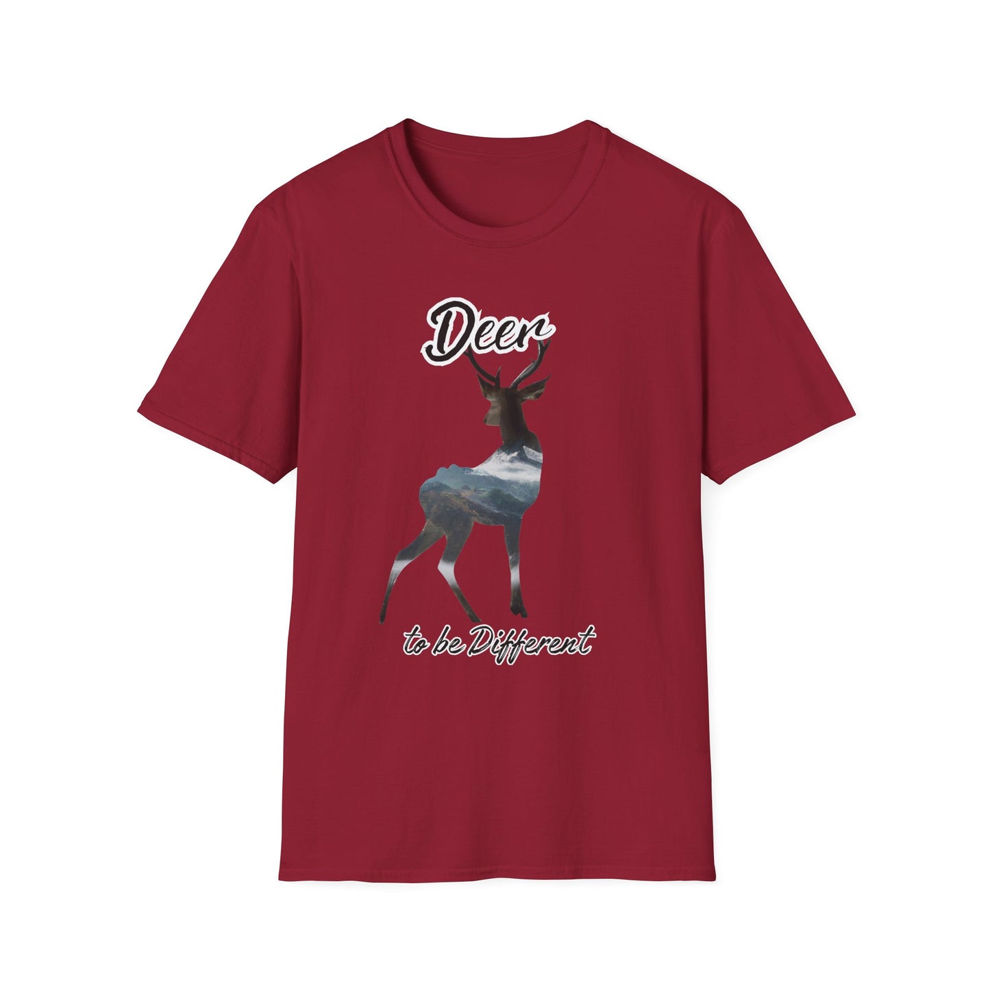 Unisex Softstyle T-Shirt - 'Deer to be Different' Nature-Inspired Tee