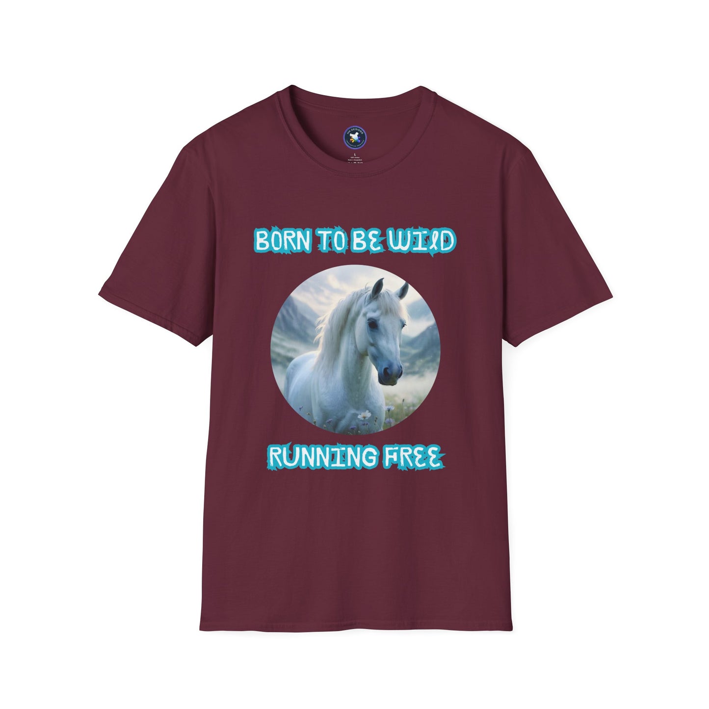 Born to be Wild Horse T-Shirt - Unisex Softstyle Tee for Nature Lovers