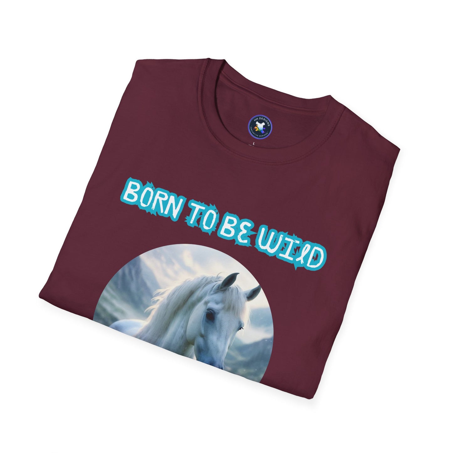 Born to be Wild Horse T-Shirt - Unisex Softstyle Tee for Nature Lovers