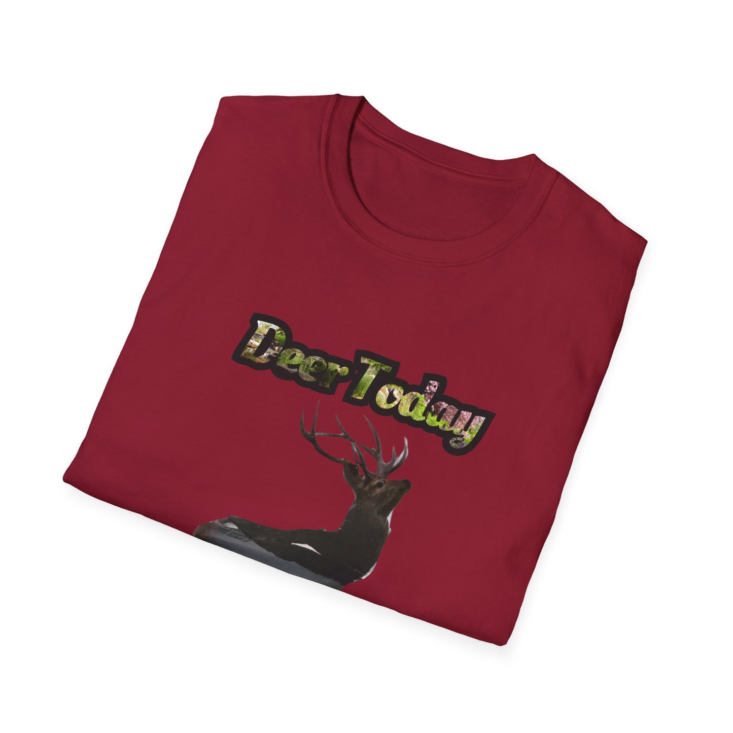 Unisex Softstyle T-Shirt - "Deer Today, Gone Tomorrow" Nature Tee for Outdoor Enthusiasts
