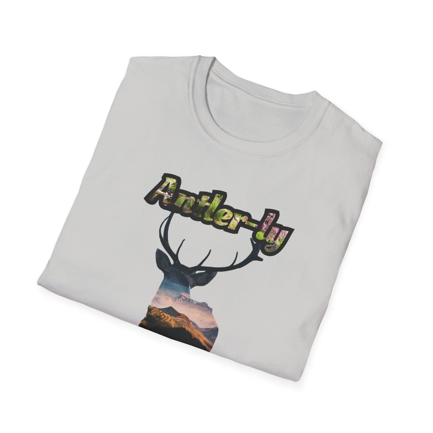 Unisex Softstyle T-Shirt - 'Antler-ly Awesome' Nature Graphic Tee