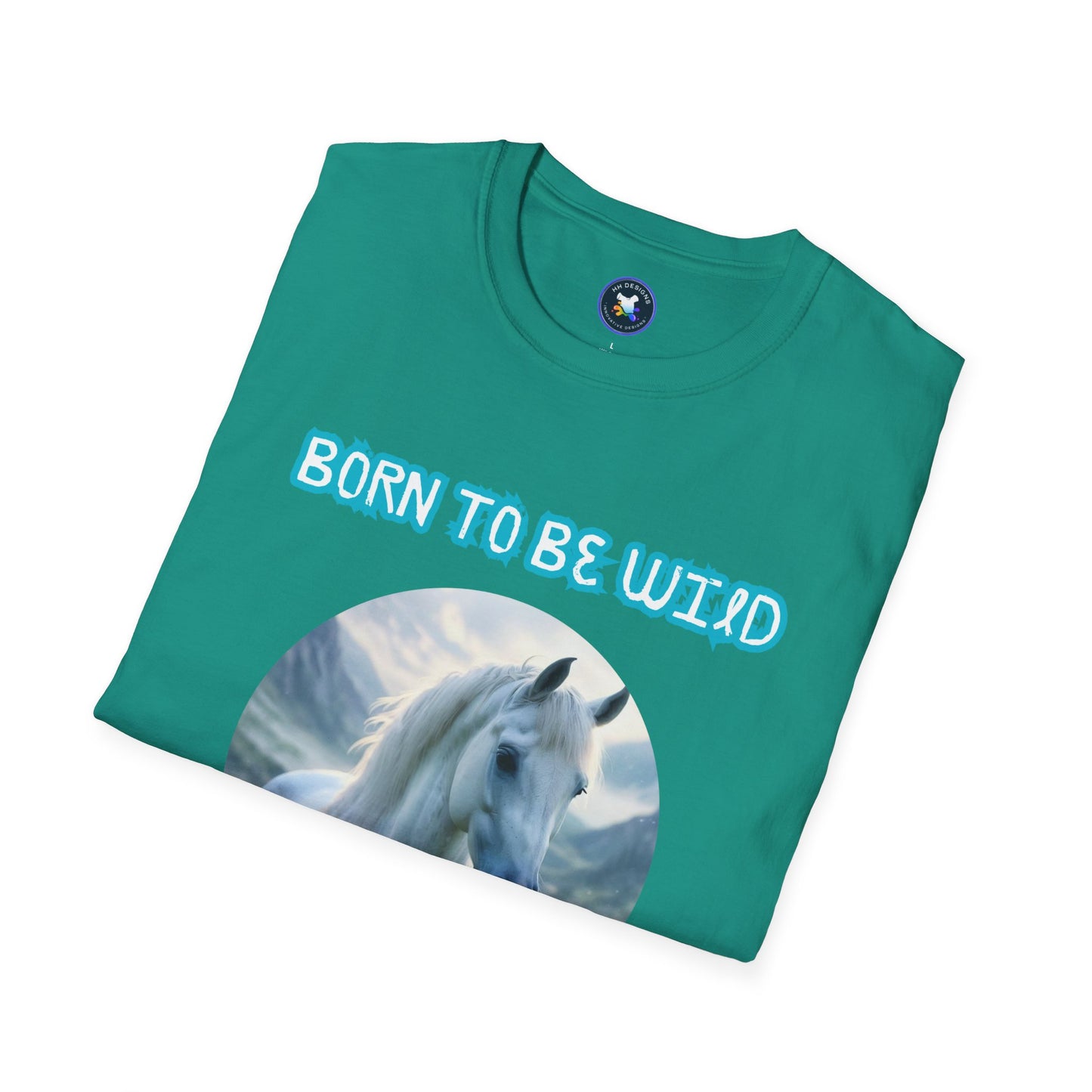 Born to be Wild Horse T-Shirt - Unisex Softstyle Tee for Nature Lovers