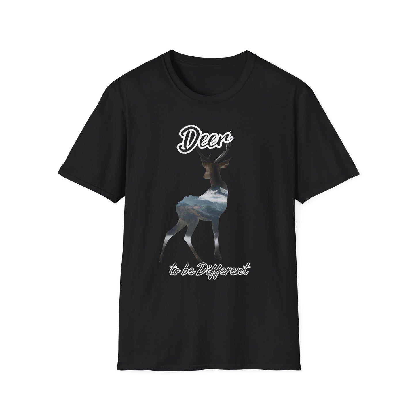 Unisex Softstyle T-Shirt - 'Deer to be Different' Nature-Inspired Tee
