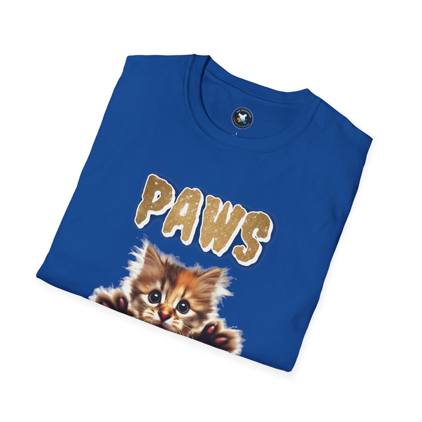 Paws of Fury Unisex Softstyle T-Shirt - Cute Cat Print Tee for Animal Lovers