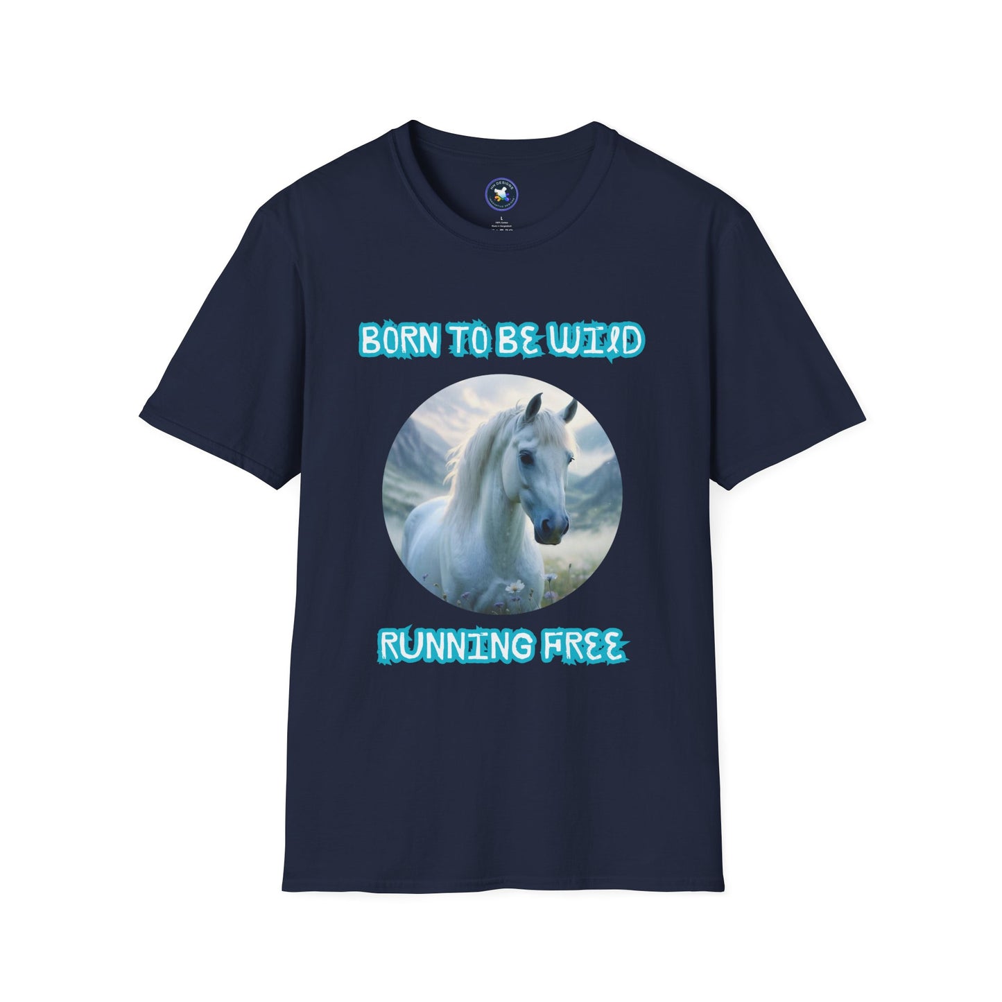 Born to be Wild Horse T-Shirt - Unisex Softstyle Tee for Nature Lovers