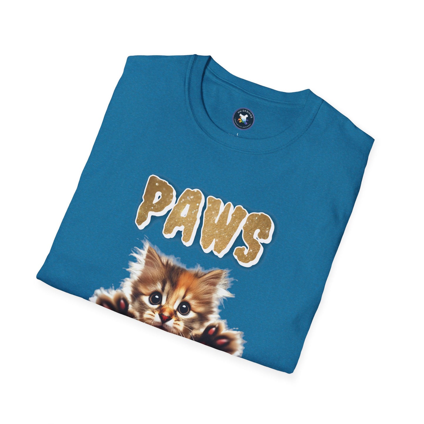 Paws of Fury Unisex Softstyle T-Shirt - Cute Cat Print Tee for Animal Lovers