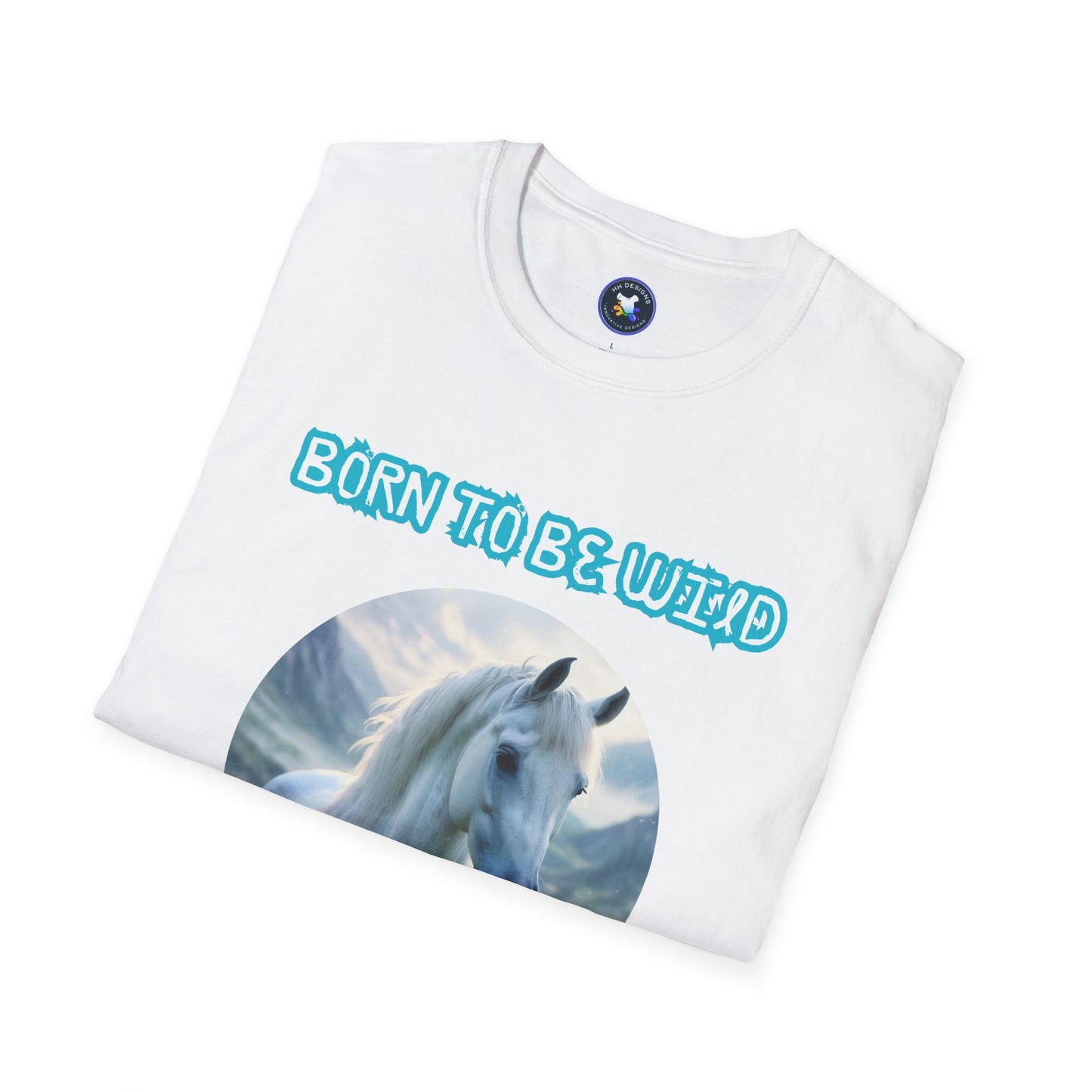 Born to be Wild Horse T-Shirt - Unisex Softstyle Tee for Nature Lovers