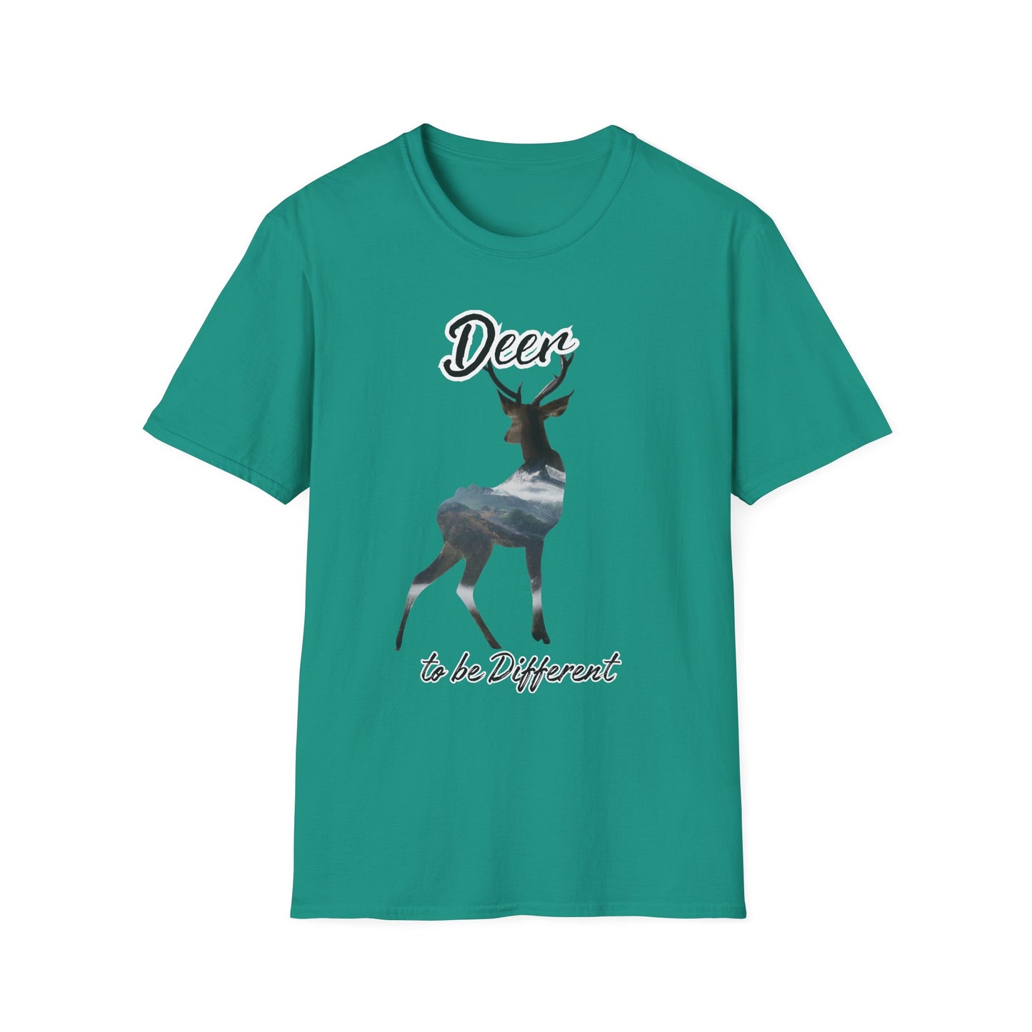 Unisex Softstyle T-Shirt - 'Deer to be Different' Nature-Inspired Tee