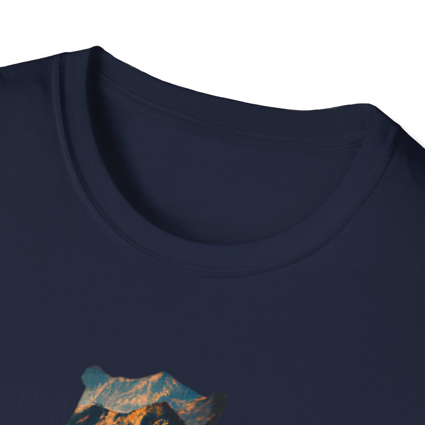 Mountain Bear Unisex Softstyle T-Shirt - Nature Lover's Graphic Tee