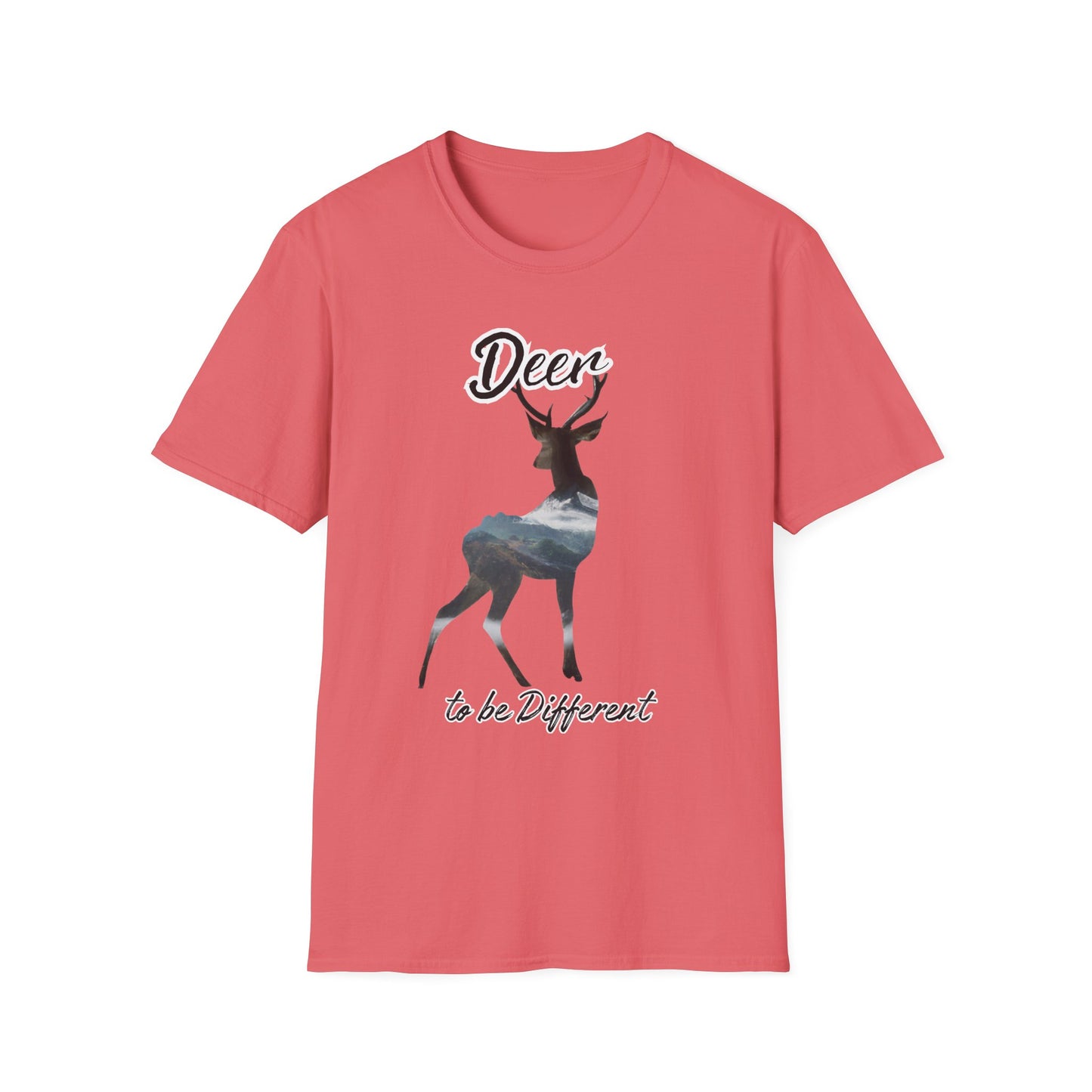 Unisex Softstyle T-Shirt - 'Deer to be Different' Nature-Inspired Tee