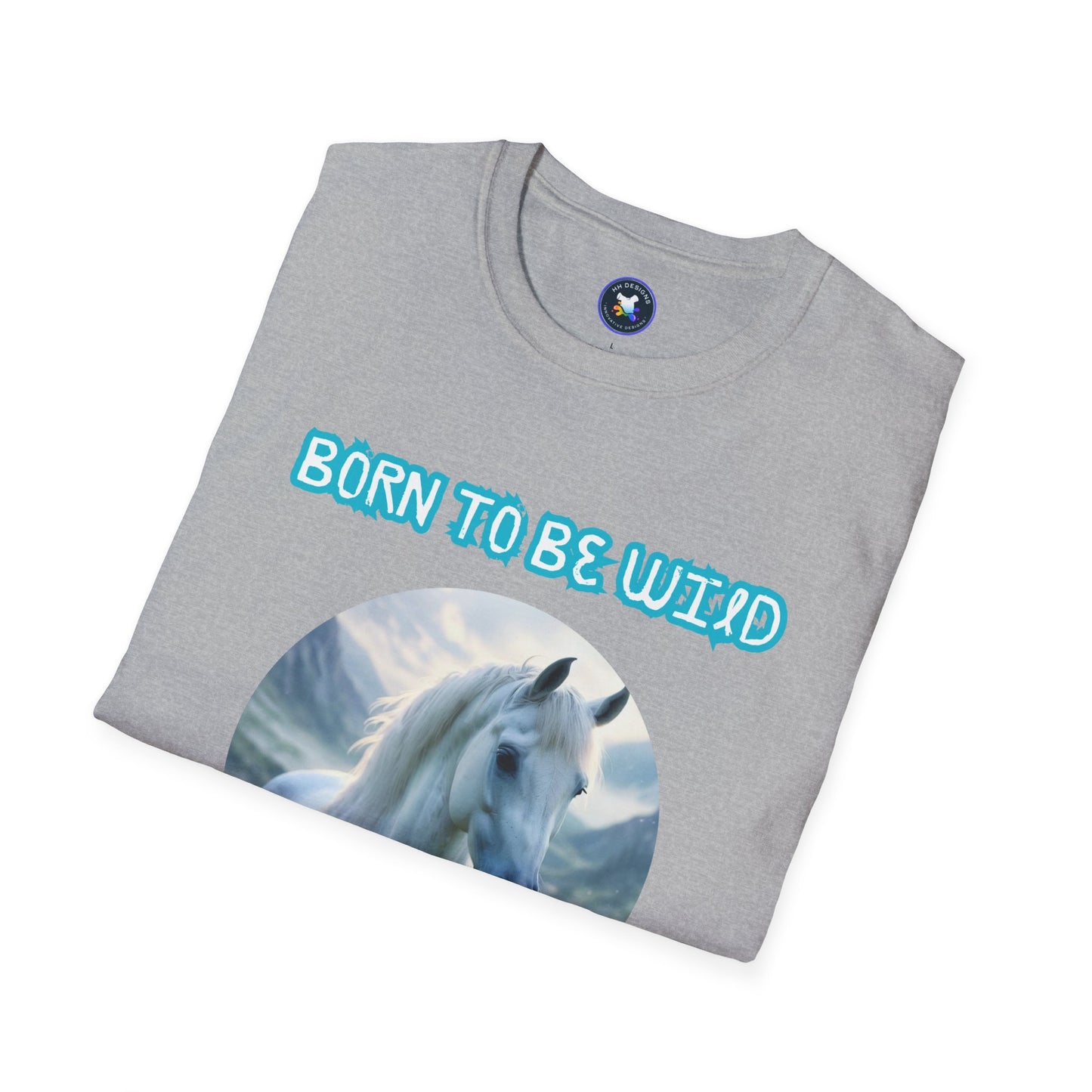 Born to be Wild Horse T-Shirt - Unisex Softstyle Tee for Nature Lovers