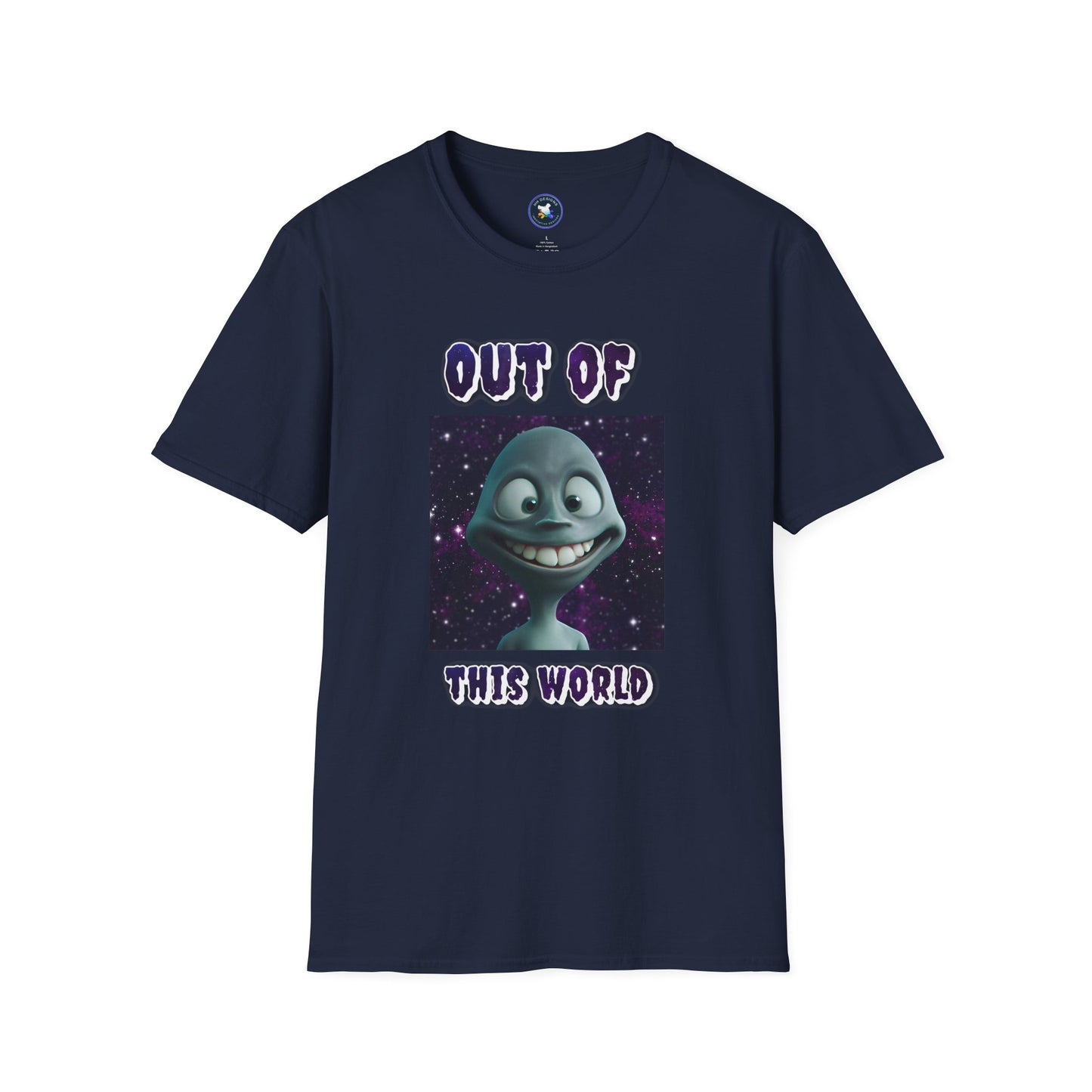 Out of This World Unisex Softstyle T-Shirt - Fun Alien Graphic Tee