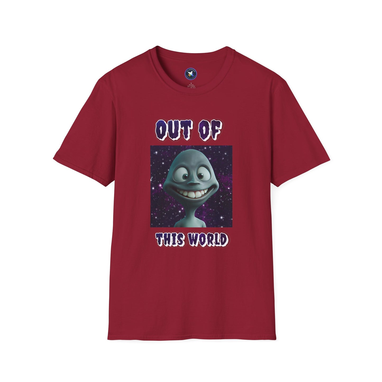 Out of This World Unisex Softstyle T-Shirt - Fun Alien Graphic Tee