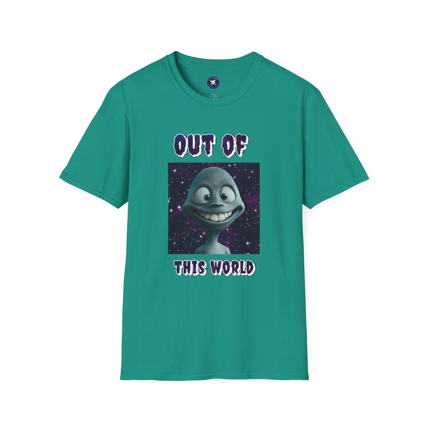 Out of This World Unisex Softstyle T-Shirt - Fun Alien Graphic Tee