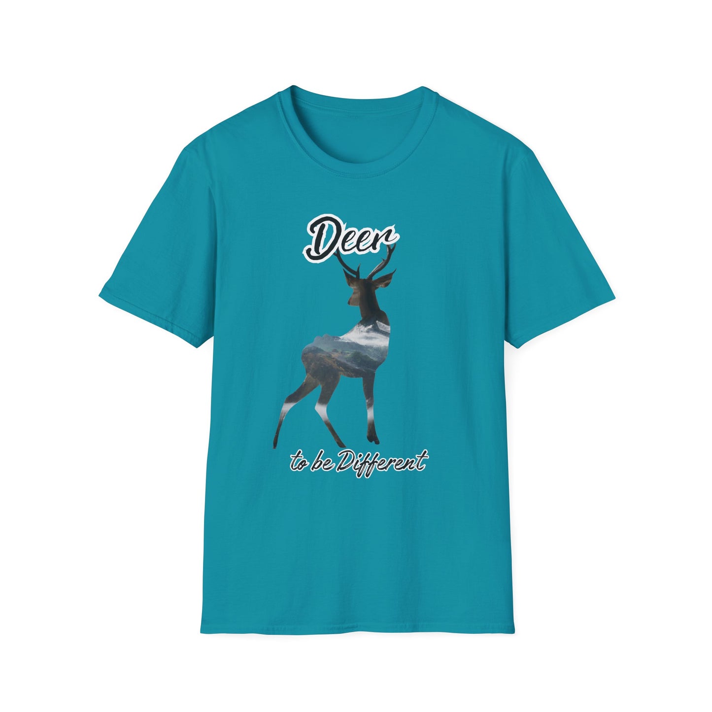 Unisex Softstyle T-Shirt - 'Deer to be Different' Nature-Inspired Tee