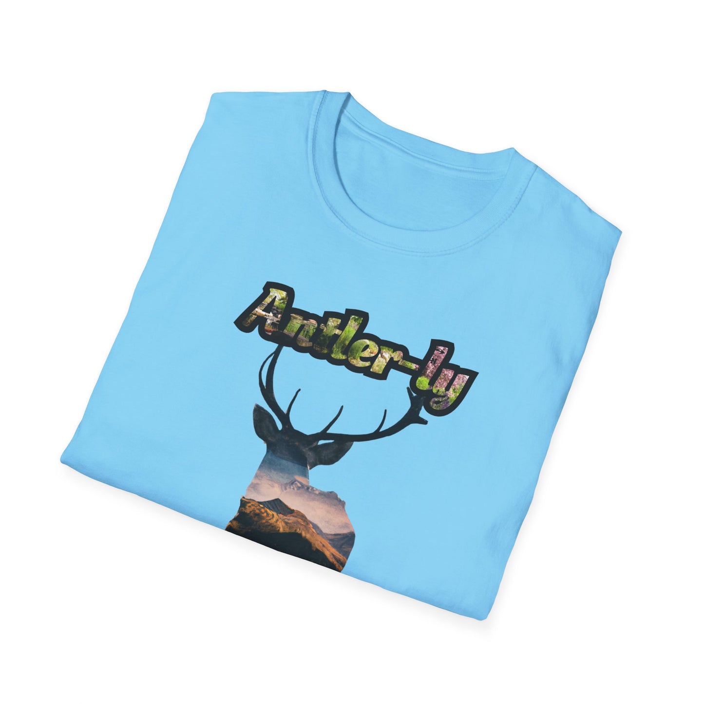 Unisex Softstyle T-Shirt - 'Antler-ly Awesome' Nature Graphic Tee