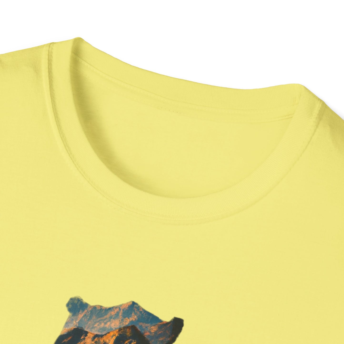 Mountain Bear Unisex Softstyle T-Shirt - Nature Lover's Graphic Tee