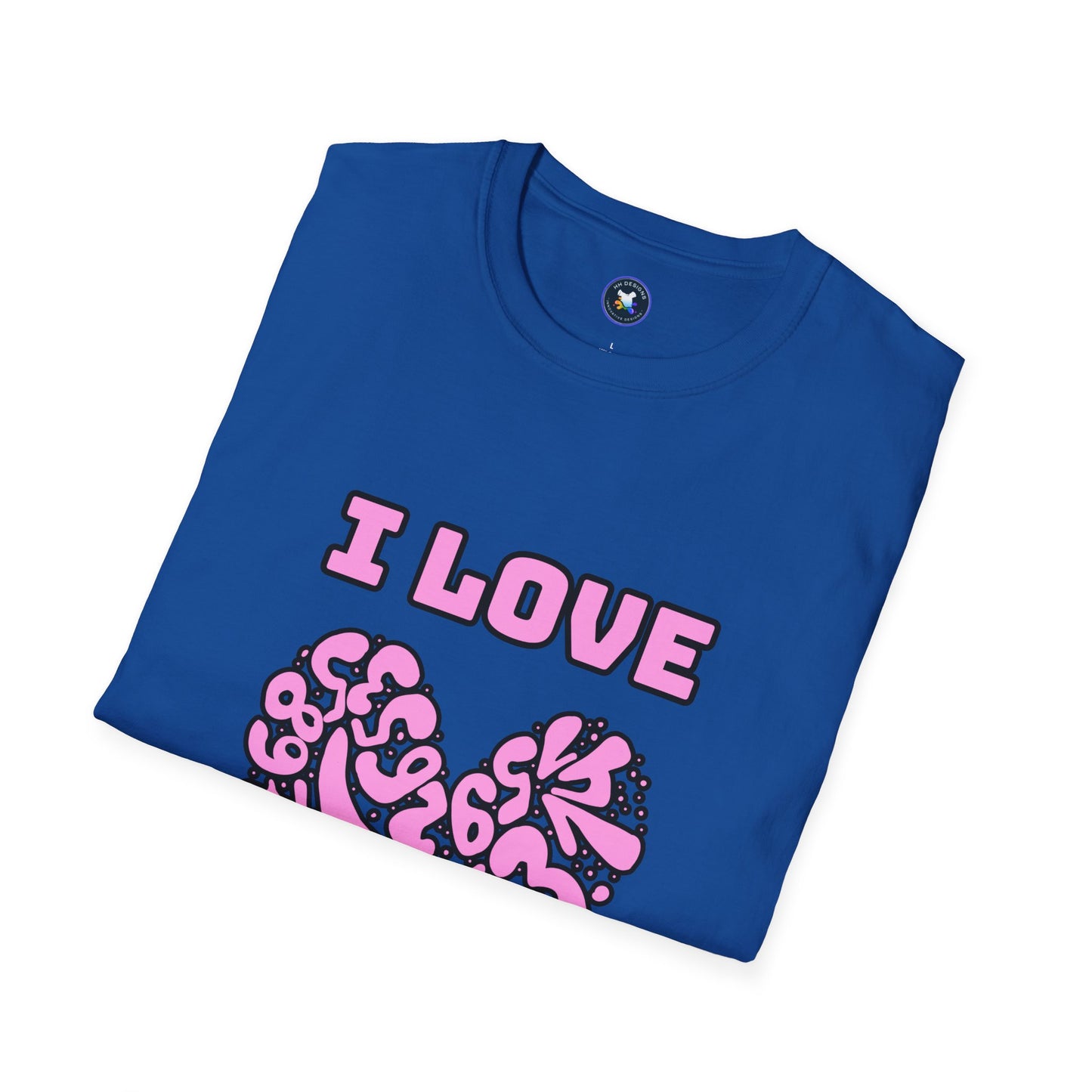 I Love Pi Heart Unisex Softstyle T-Shirt – Trendy Graphic Tee for Creative Souls