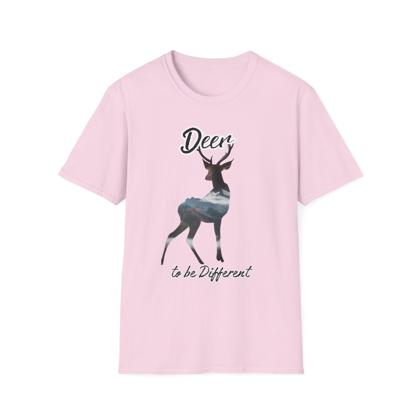 Unisex Softstyle T-Shirt - 'Deer to be Different' Nature-Inspired Tee