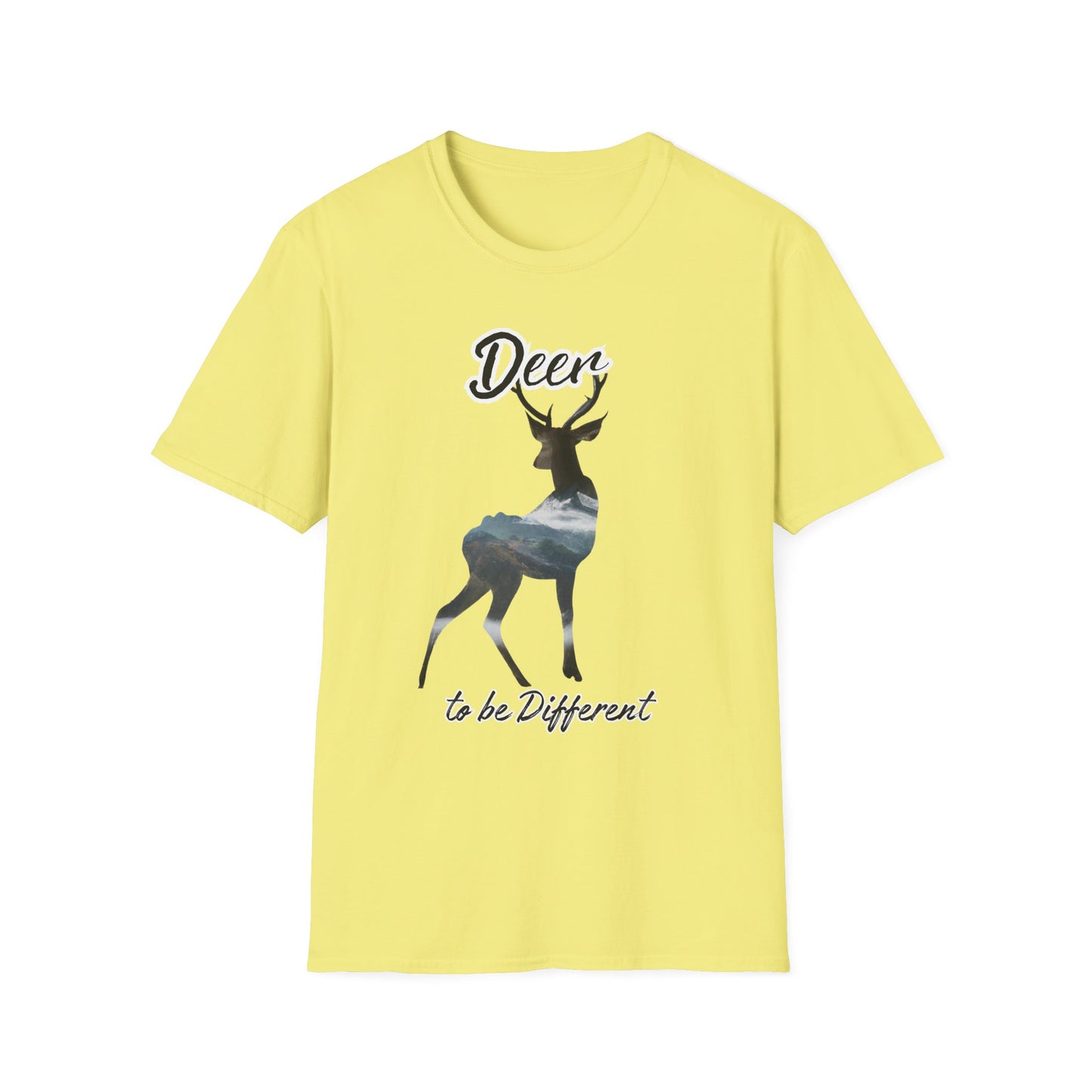 Unisex Softstyle T-Shirt - 'Deer to be Different' Nature-Inspired Tee