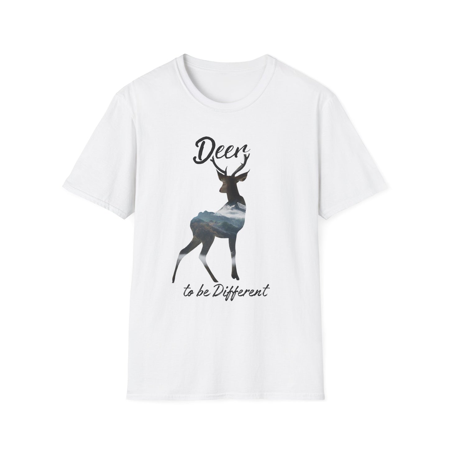 Unisex Softstyle T-Shirt - 'Deer to be Different' Nature-Inspired Tee