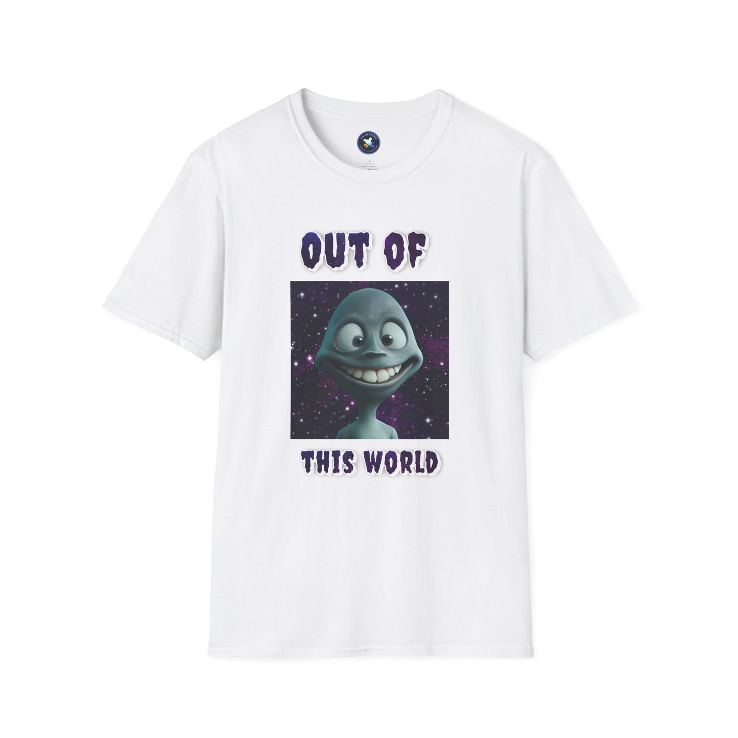 Out of This World Unisex Softstyle T-Shirt - Fun Alien Graphic Tee