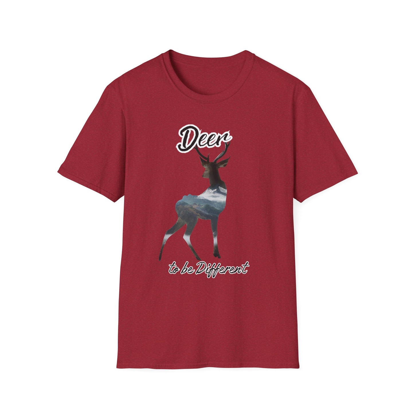 Unisex Softstyle T-Shirt - 'Deer to be Different' Nature-Inspired Tee