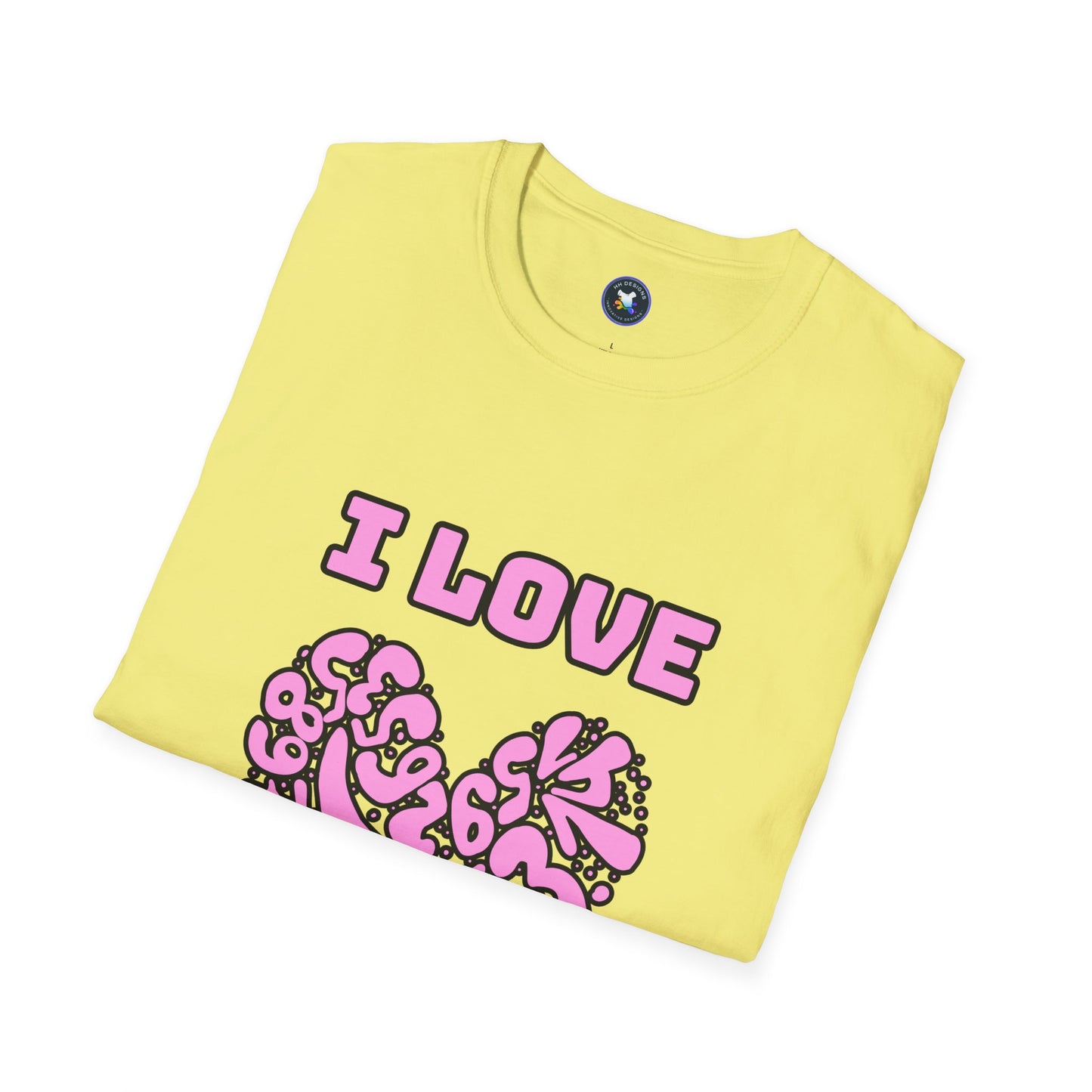 I Love Pi Heart Unisex Softstyle T-Shirt – Trendy Graphic Tee for Creative Souls