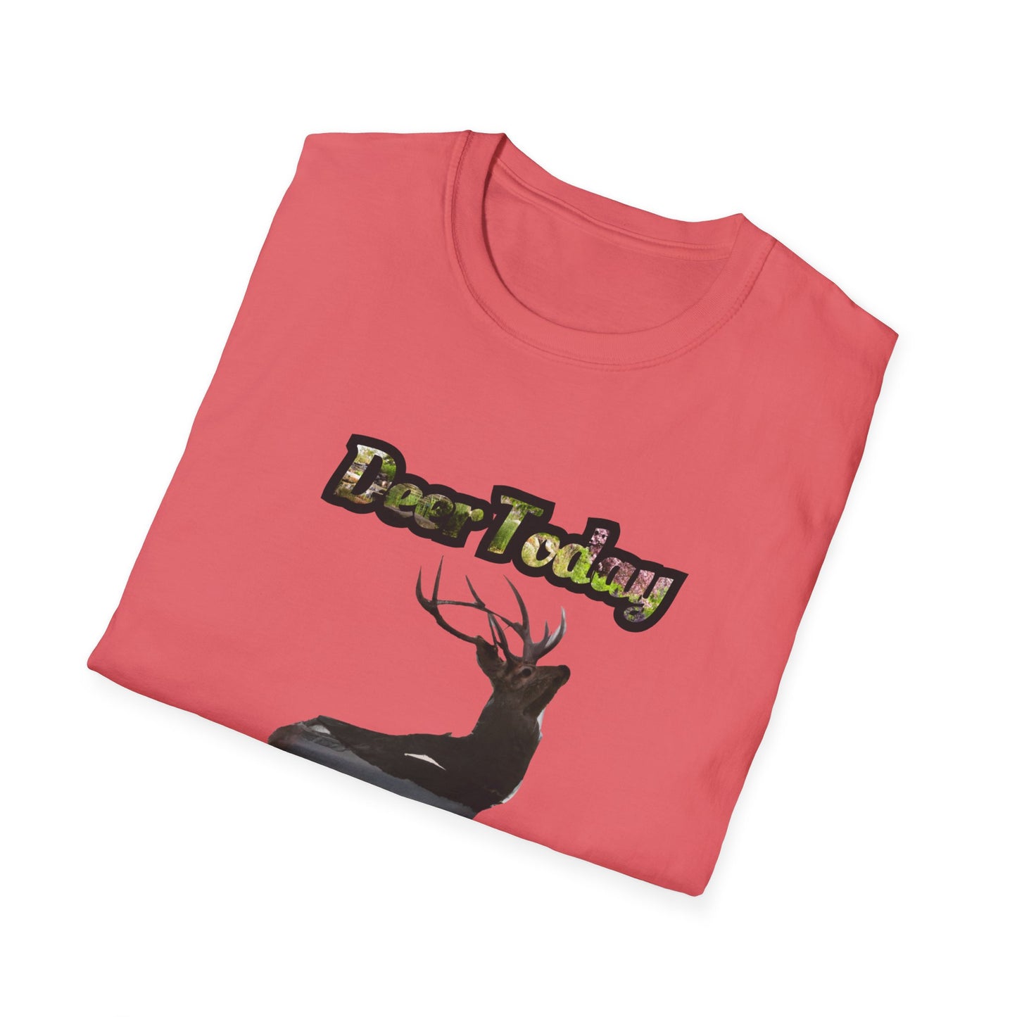 Unisex Softstyle T-Shirt - "Deer Today, Gone Tomorrow" Nature Tee for Outdoor Enthusiasts