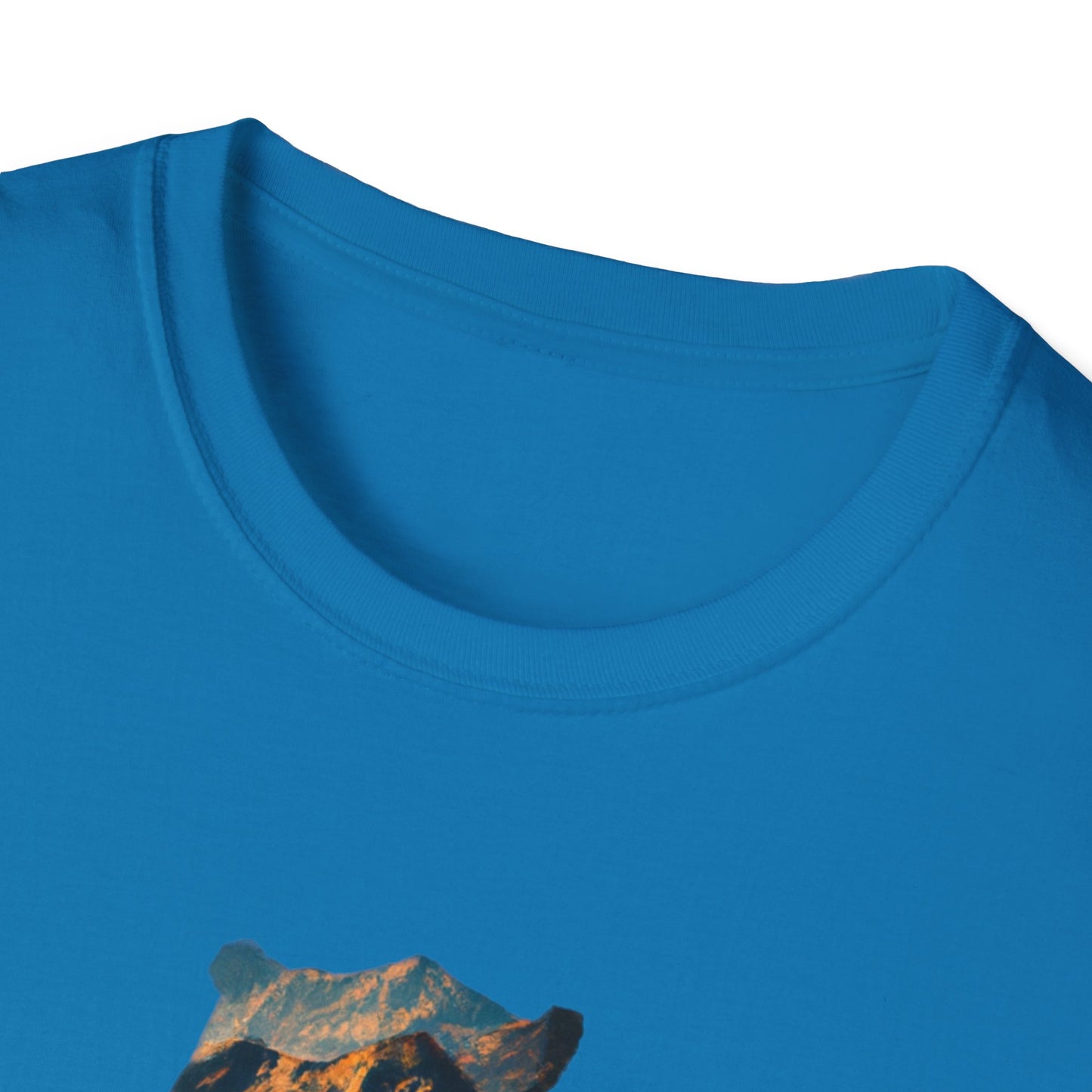 Mountain Bear Unisex Softstyle T-Shirt - Nature Lover's Graphic Tee