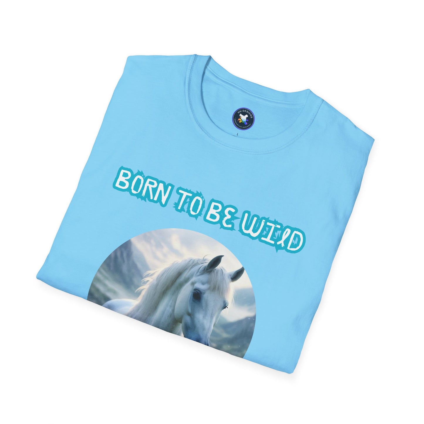 Born to be Wild Horse T-Shirt - Unisex Softstyle Tee for Nature Lovers