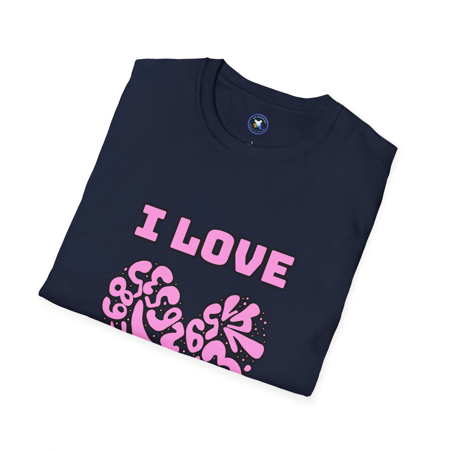 I Love Pi Heart Unisex Softstyle T-Shirt – Trendy Graphic Tee for Creative Souls