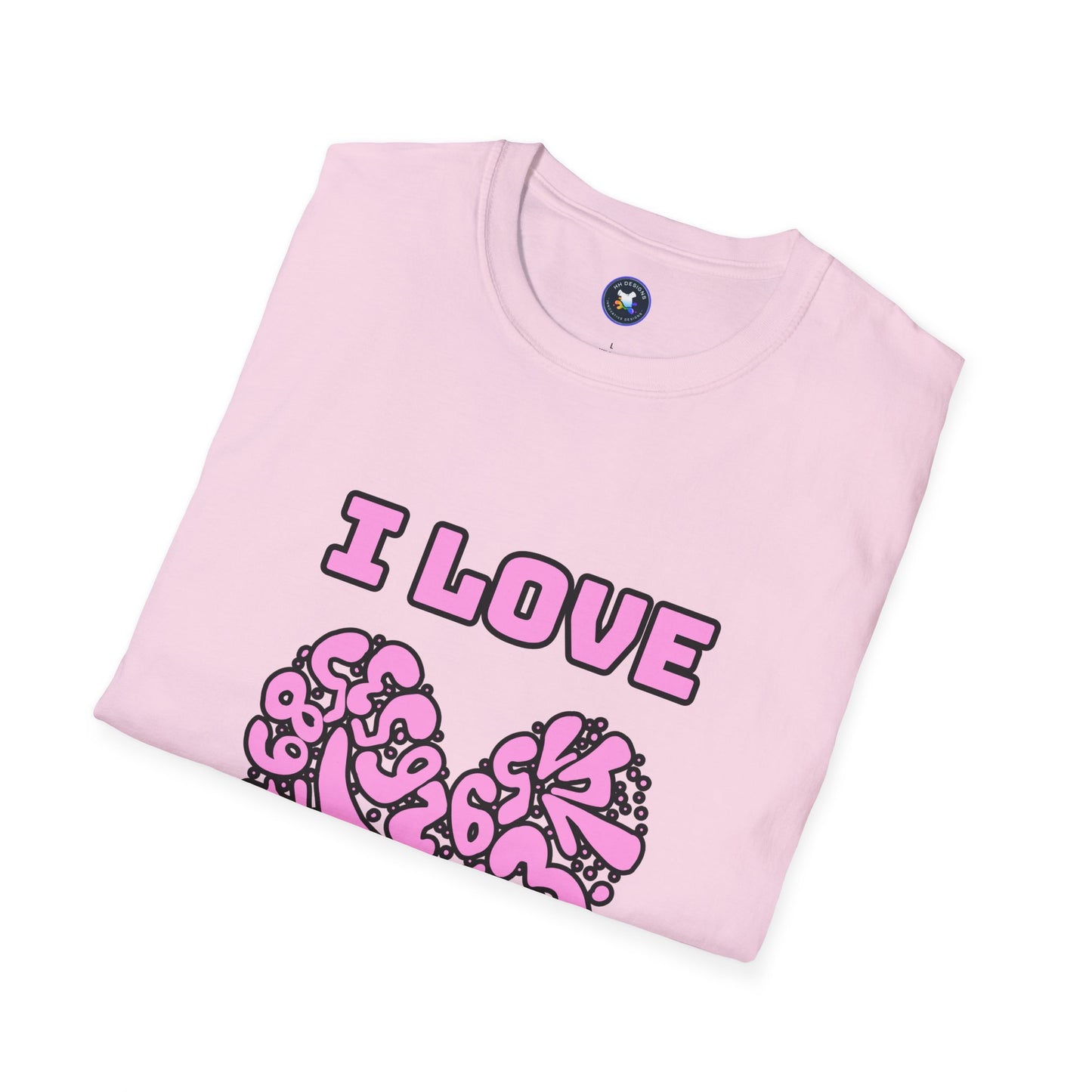 I Love Pi Heart Unisex Softstyle T-Shirt – Trendy Graphic Tee for Creative Souls