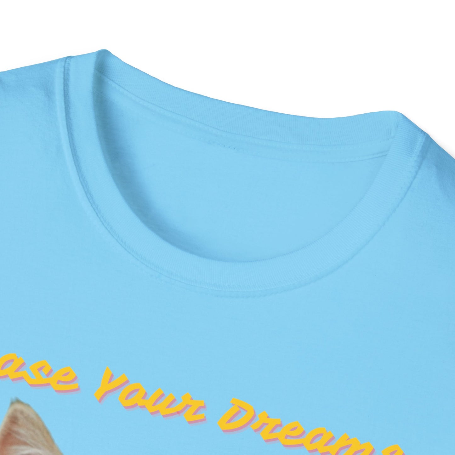 Chase Your Dreams Cat T-Shirt | Unisex Softstyle Tee for Cat Lovers