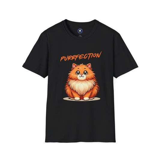 Cute Cat Illustration Unisex T-Shirt - "Purrfect" Design