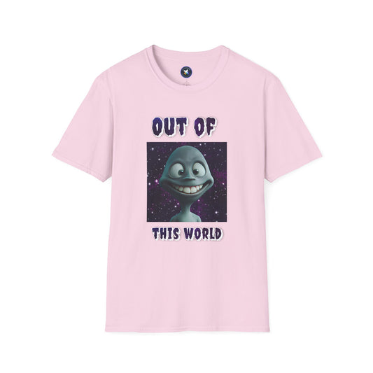 Out of This World Unisex Softstyle T-Shirt - Fun Alien Graphic Tee
