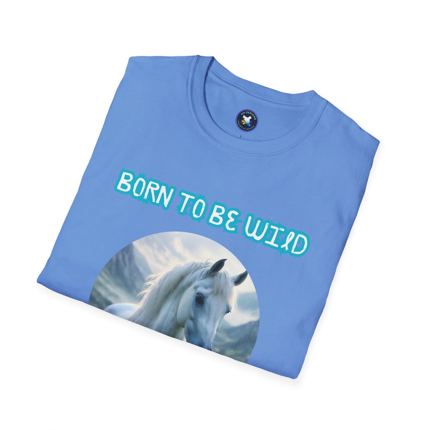 Born to be Wild Horse T-Shirt - Unisex Softstyle Tee for Nature Lovers