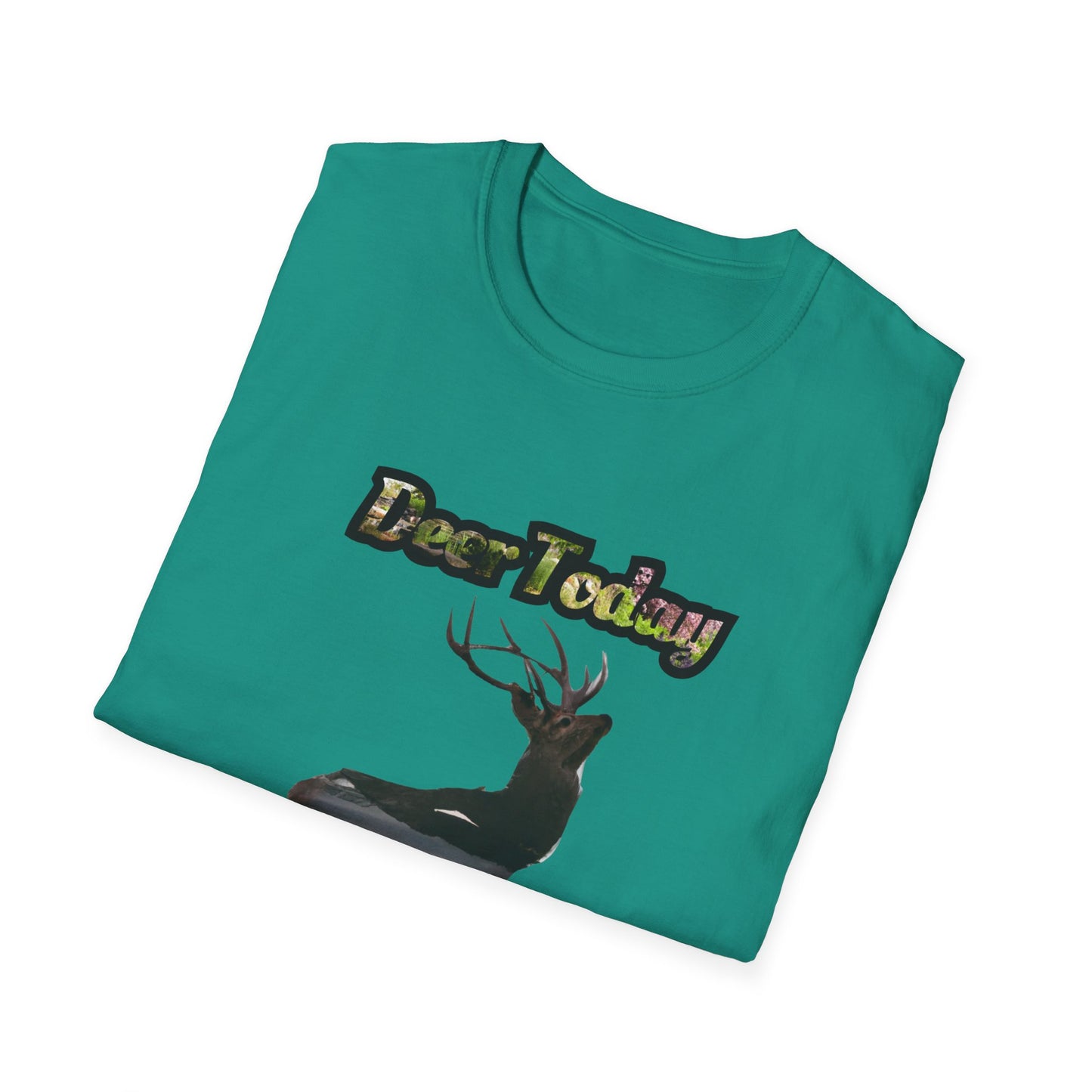 Unisex Softstyle T-Shirt - "Deer Today, Gone Tomorrow" Nature Tee for Outdoor Enthusiasts