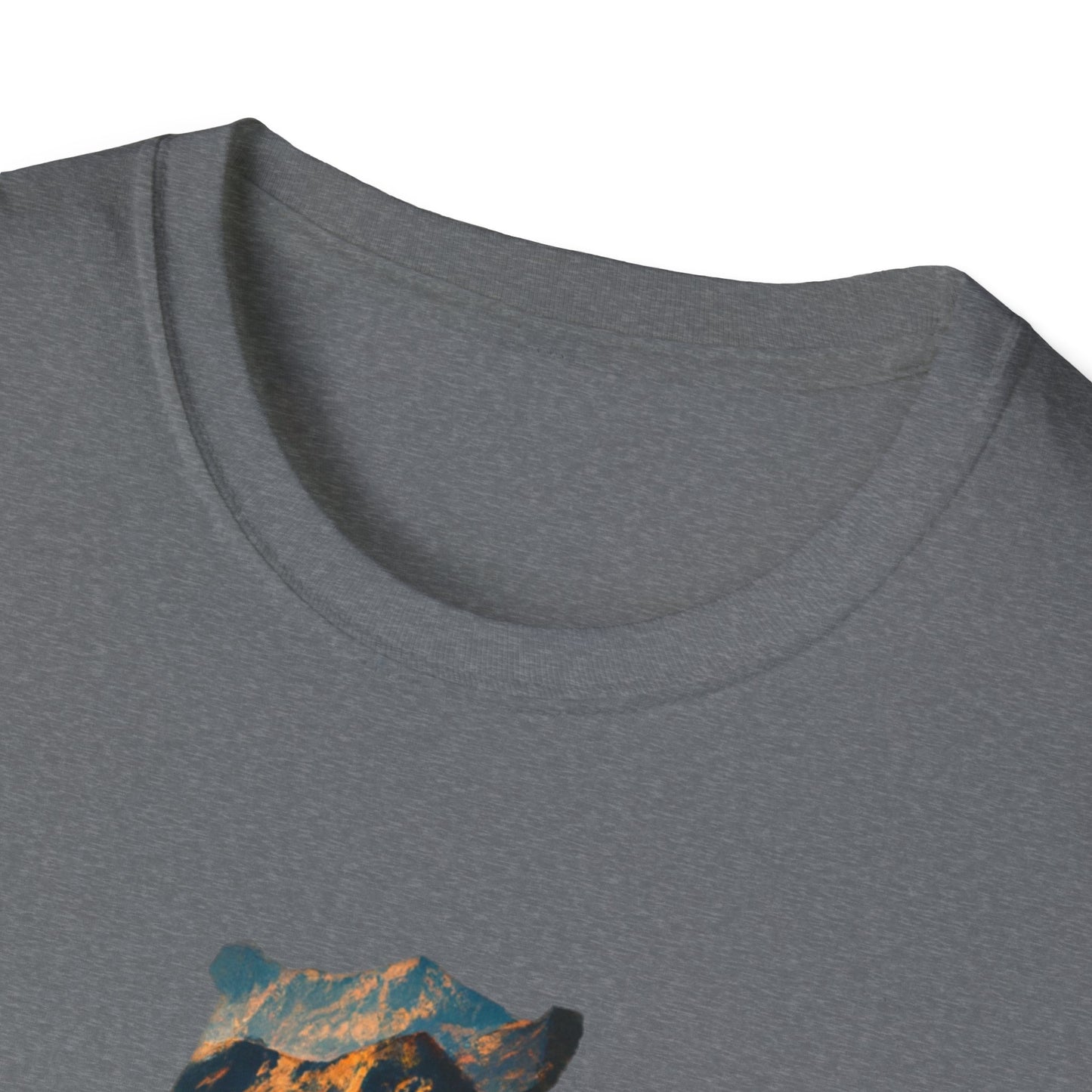 Mountain Bear Unisex Softstyle T-Shirt - Nature Lover's Graphic Tee