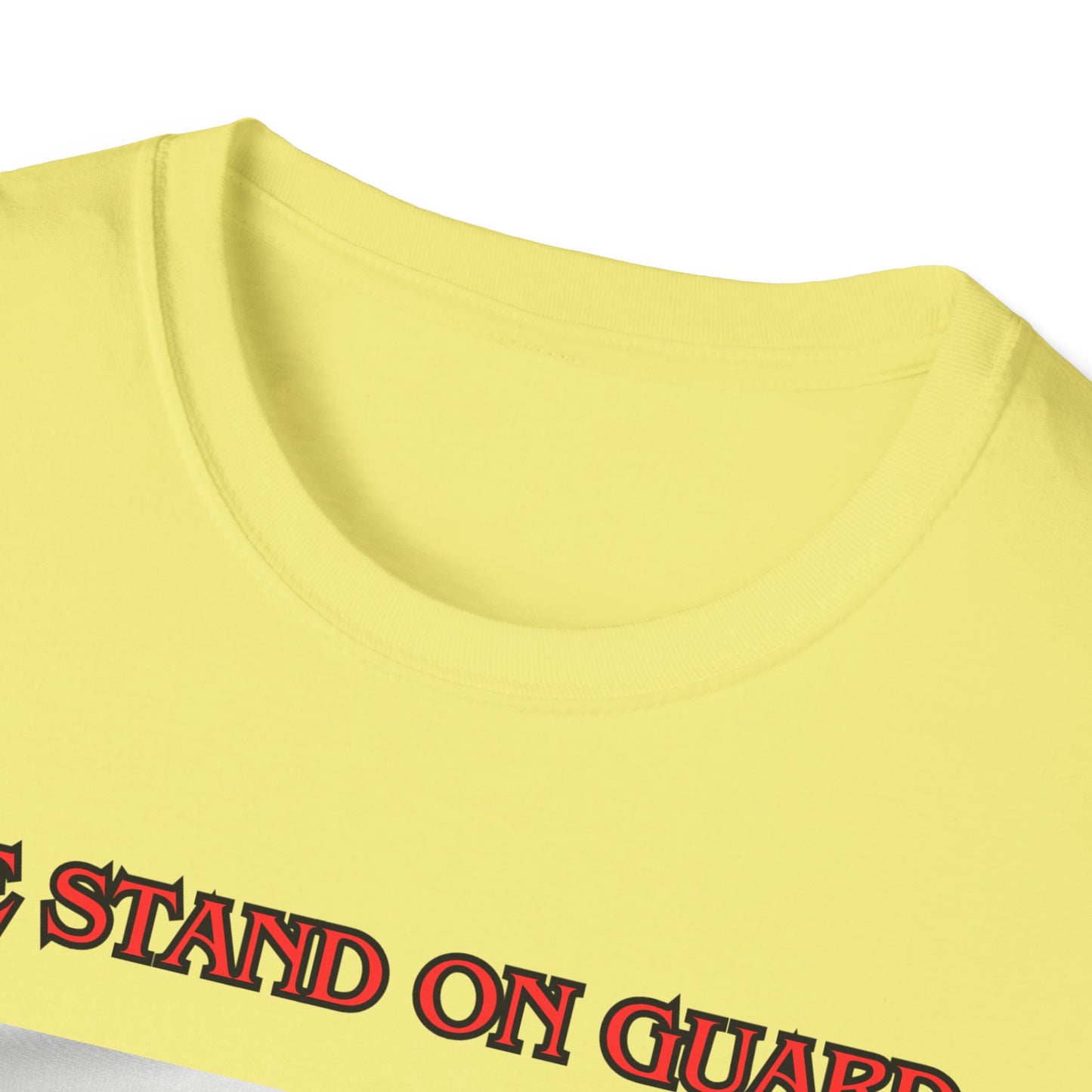 Canadian Cat Officer T-Shirt - We Stand on Guard for Thee